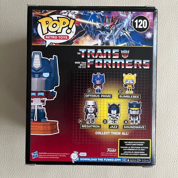 NWB - Funko Pop! Retro Toys Transformers #120 Optimus Prime (Lights and Sounds) - Picture 5 of 8